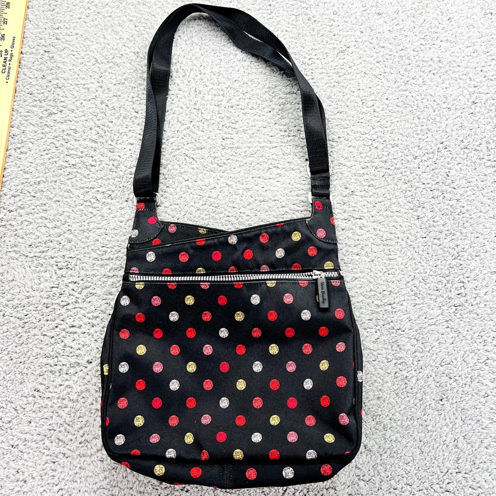 Vera Bradley Lighten‎ Up Slim Crossbody Bag In Havana Dots Canvas Hipster